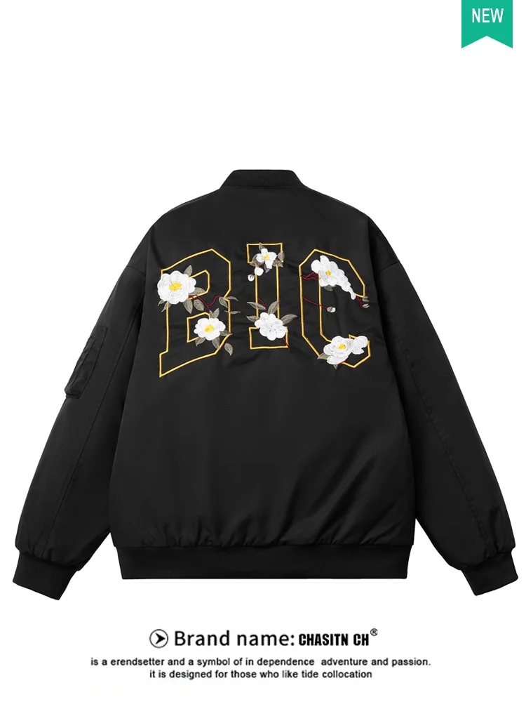 

Men's Casual Thiened Cotton Jaet Flight Sle Winter Warm Coat Couple Matching Loose Fit Faionable Urban Sle