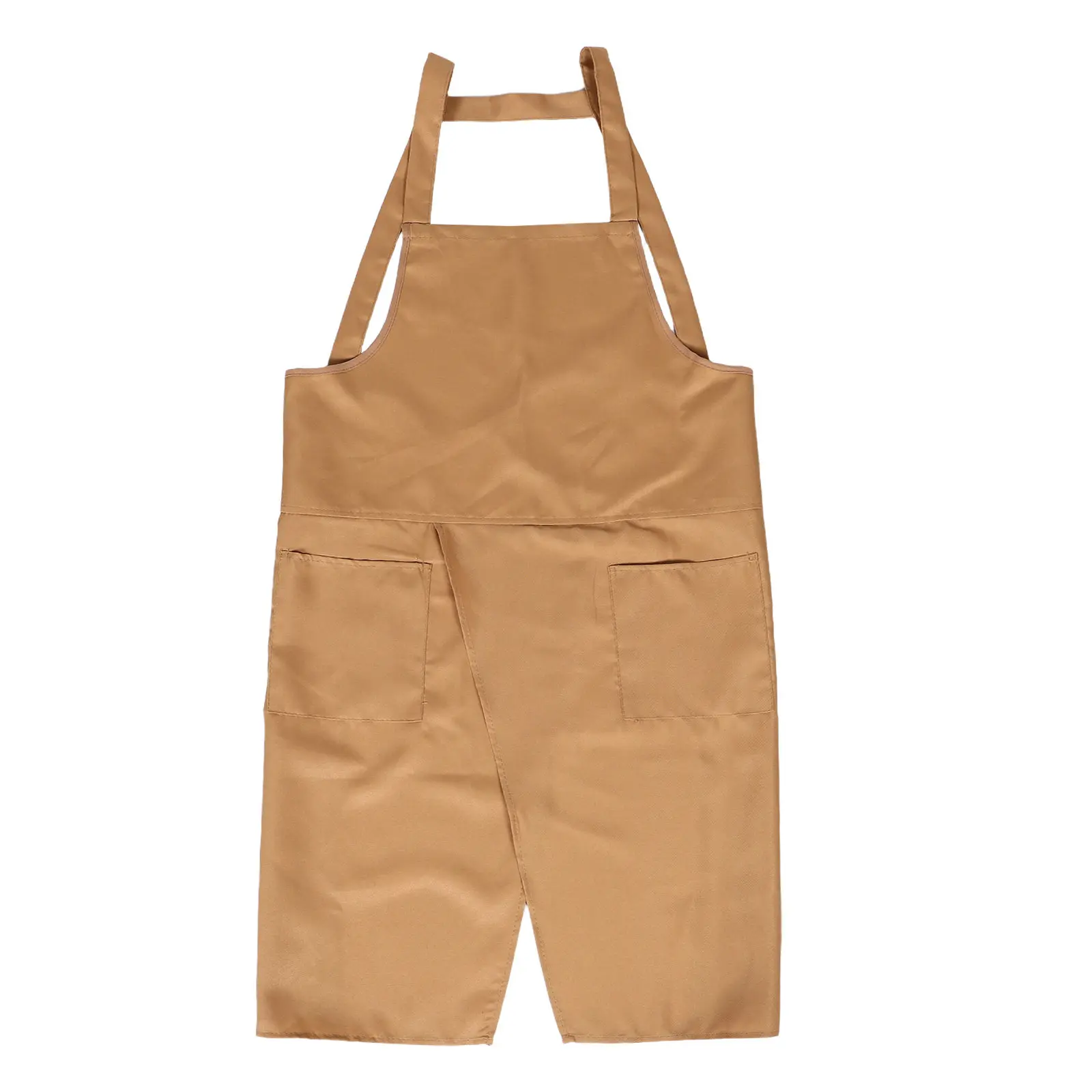 Pottery Apron Adjustable H-Strap Comfortable Full Coverage Split Leg Artist Painting Apron with Pockets for Ceramic Art