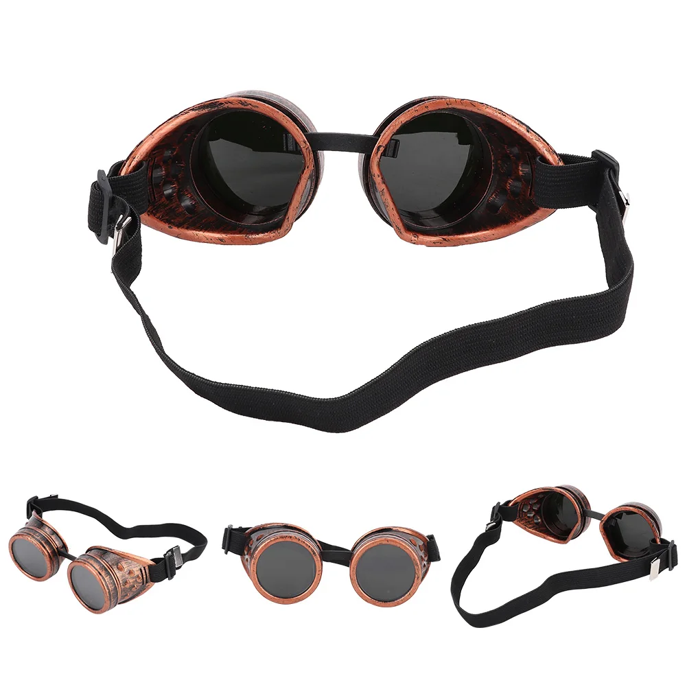 Vintage Steampunk Glasses ABS Vintage  Steampunk Goggles Double Layer Sunglasses for Party Prop Decor - view 6
