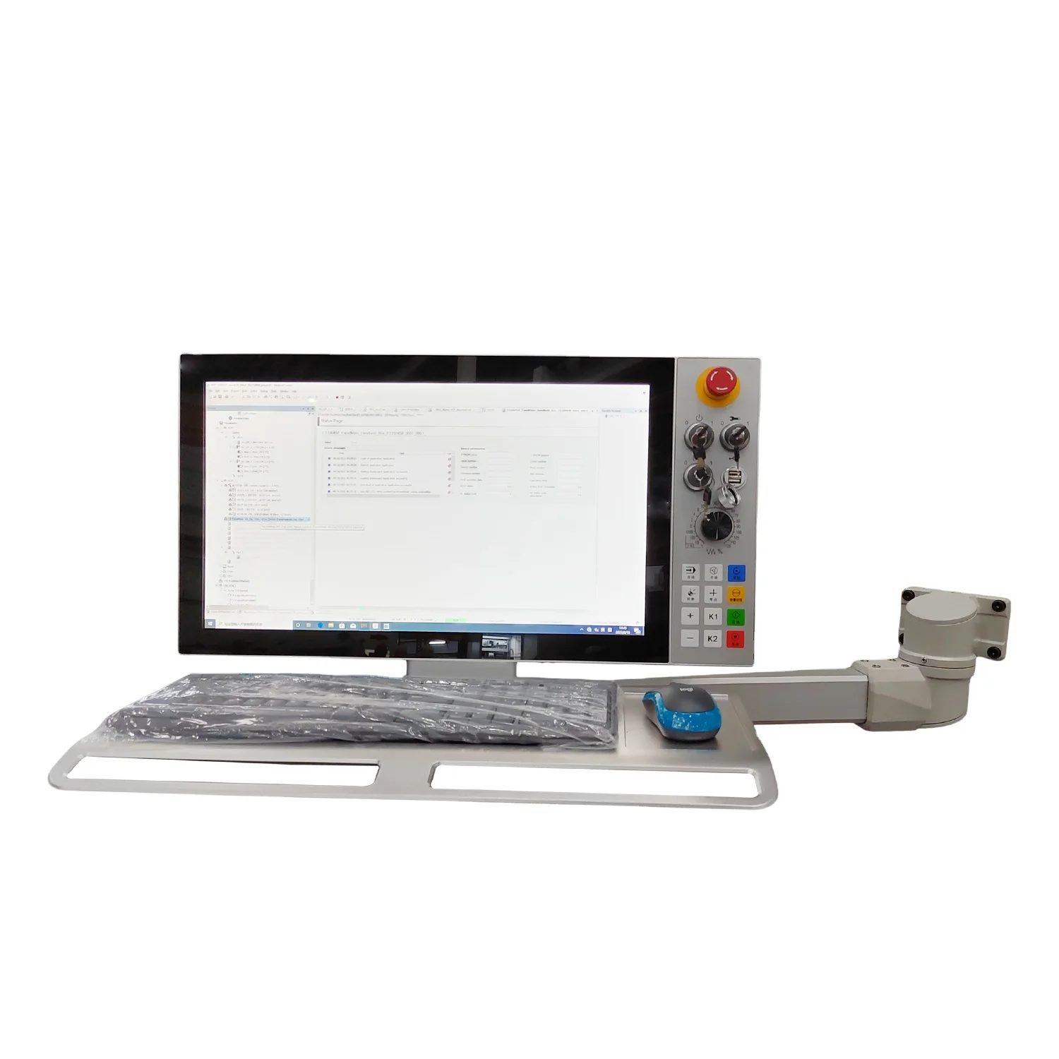 21.5 Inch HMI Industrial Computer IP65 Front Waterproof Touch Screen Wall Mount Arm Support Industrial Screen Panel PC