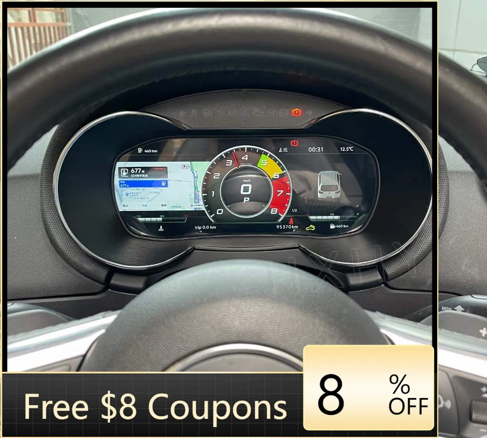 

HXHY Latest Original Car Digital Cluster Instrument Speedometer for TT 2008-2014 LCD Dashboard Panel Unit Linux System