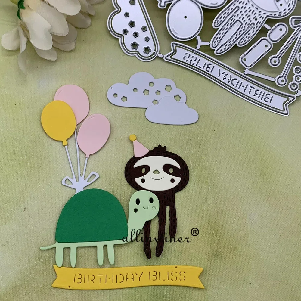 

Animal birthday wishes Metal Cutting Dies Stencils For DIY Scrapbooking Decorative Embossing Handcraft Die Cutting Template