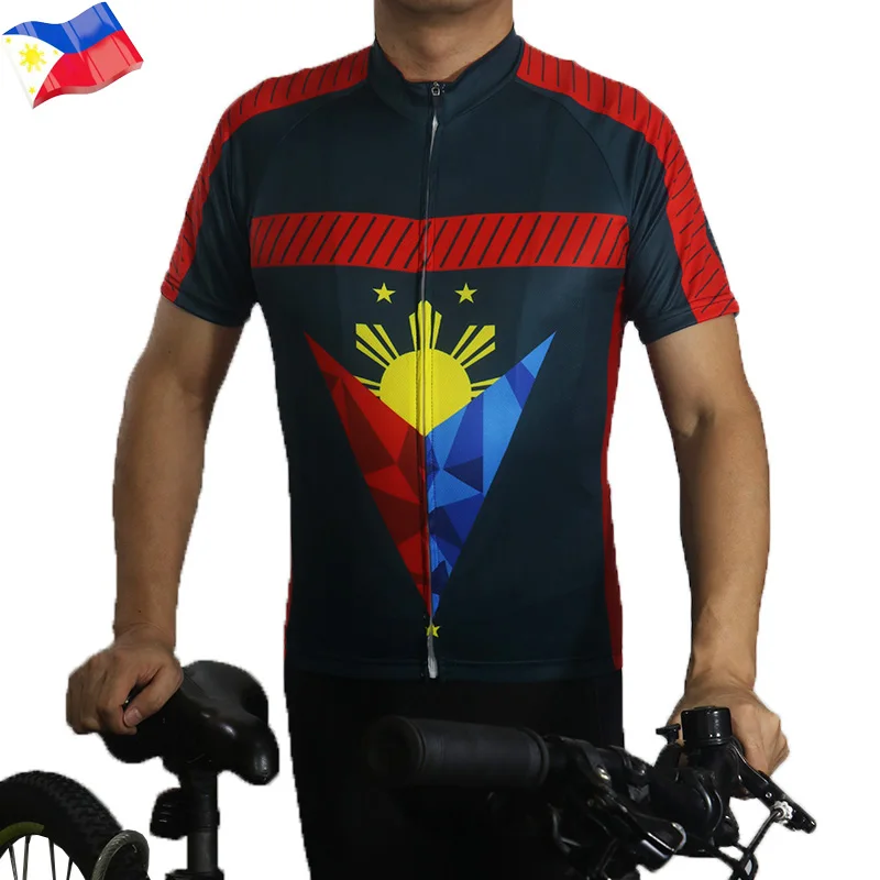 Cycling Clothes, Bike Cycling Clothes, Short Sleeve Jersey, Road Sweater, Motocross Top, Trail Track Bib Sports Wear, Philippine