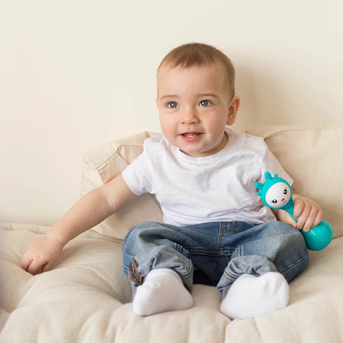 لعبة عضاضة موسيقية للأطفال 0-24 تعليم سرير أطفال متنقل جرس عربة أطفال حديثي الولادة سرير مصاصة للرضع المسيل للدموع #3