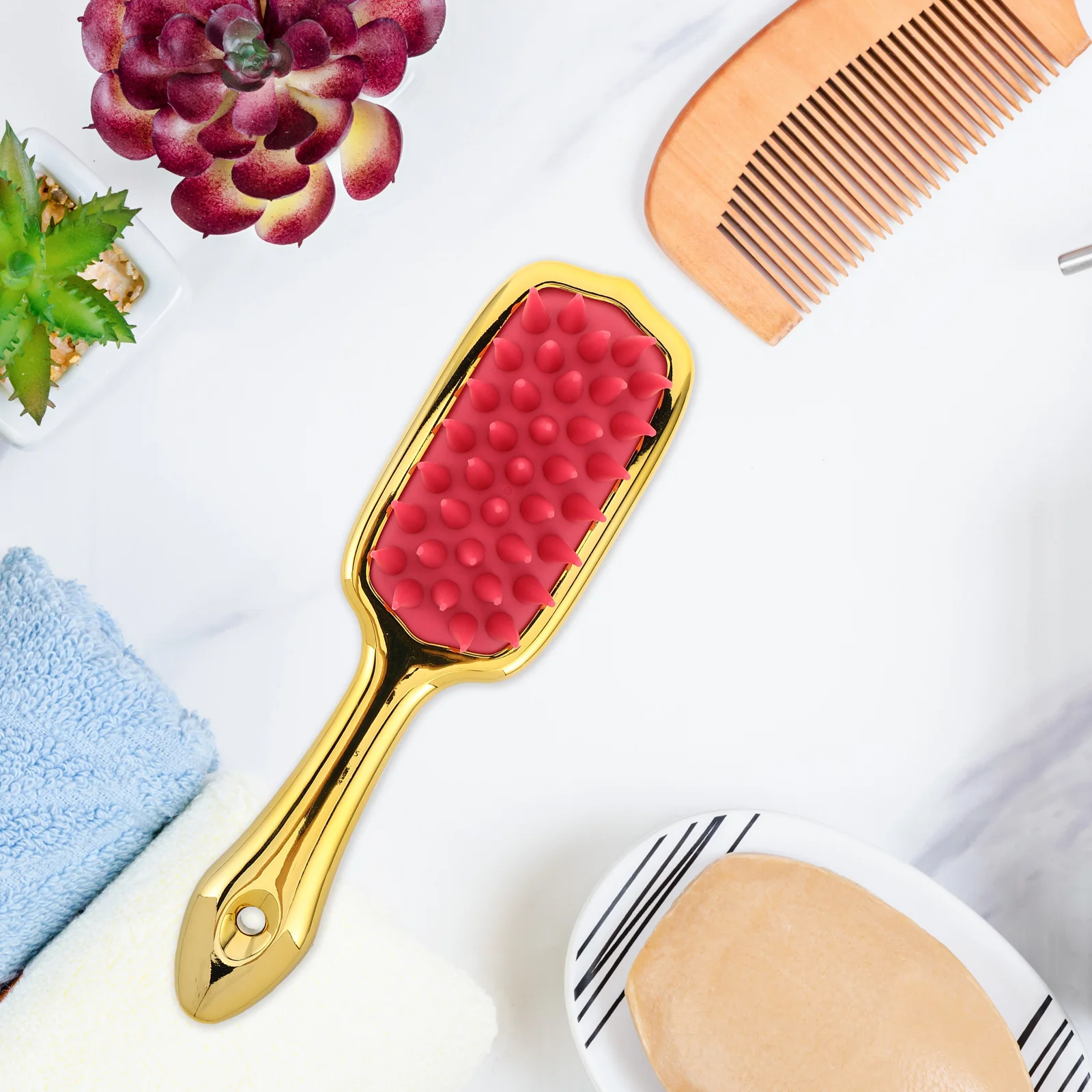 

Long Handled Silicone Shampoo Scalp Brush Hair Wash Massager Hair Brush Shower for Deep Clean and Soothing Scalp Massage