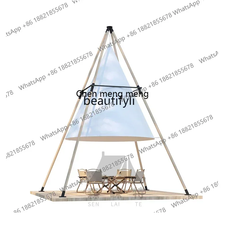 ss8350 Lantern tent Outdoor camp Catering  Sunshade canopy scenic tent Sunscreen bamboo cone tent
