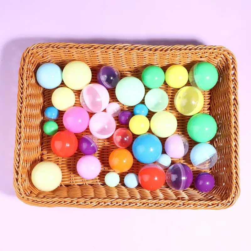 50Pcs 28-55MM Tiny Empty Plastic Balls Capsule Toys Surprise Ball Container Prop Paintball DIY Making Things Models