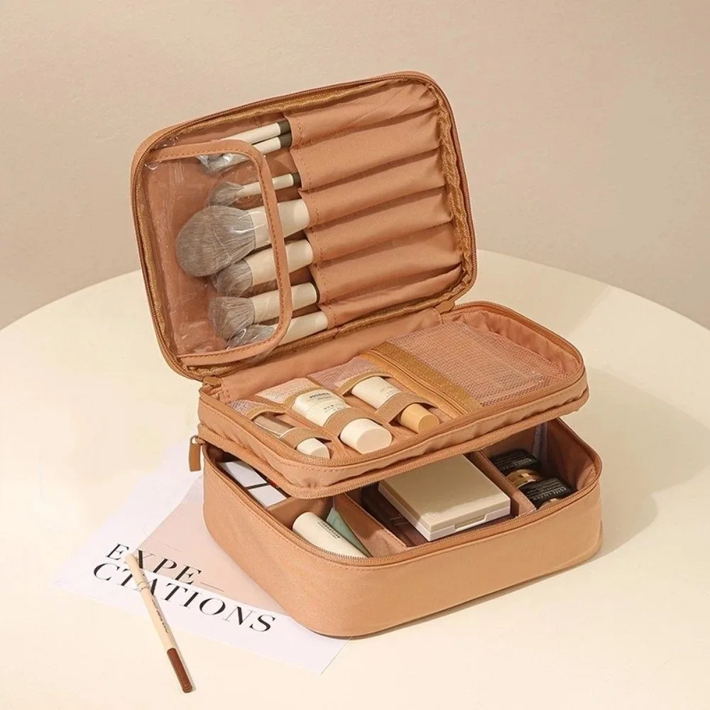 

Portable Thickened Travel Makeup Bag Double-Layer Multifunctional Toiletry Bag Oxford Cloth Waterproof Storage Bag