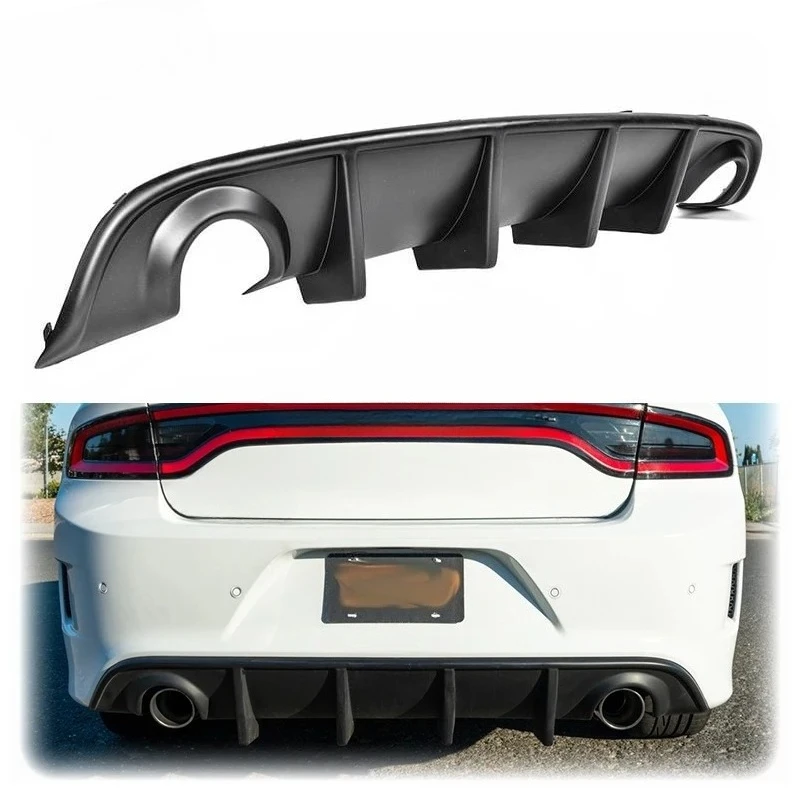 

Suitable for For Dodge Charger SRT 2015 2016 2017 2018 2019 High Quality Car Rear Bumper Diffuser Lip Black Or Carbon Fiber Look