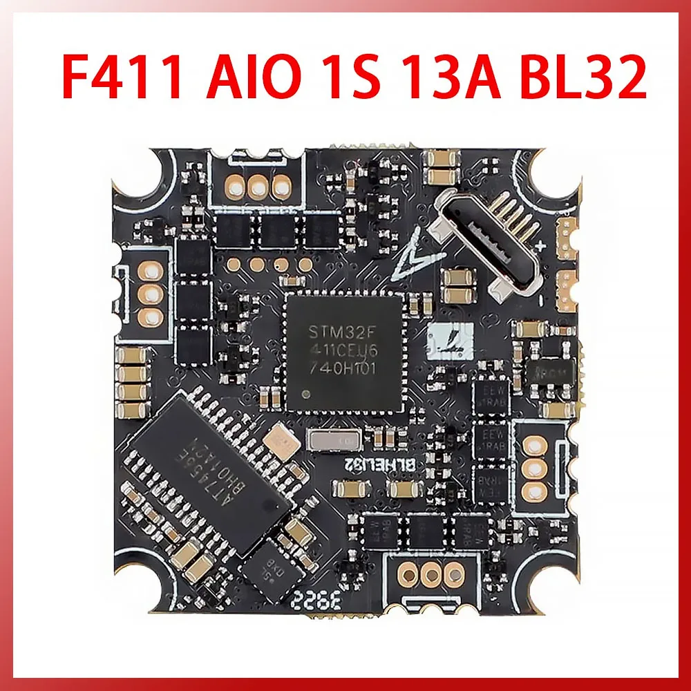 

T-MOTOR F411 AIO 1S 13A BL32 FC ESC for RC FPV Racing Freestyle Drones DIY Parts