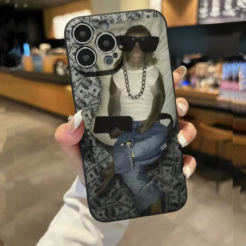 Sunglasses Monkey Money TPU Phone Cases For Samsung Galaxy S26 S25 Ultra S24 S23 S22 Plus A26 A55 A35 A54 A36 A16 A56 Soft Cover