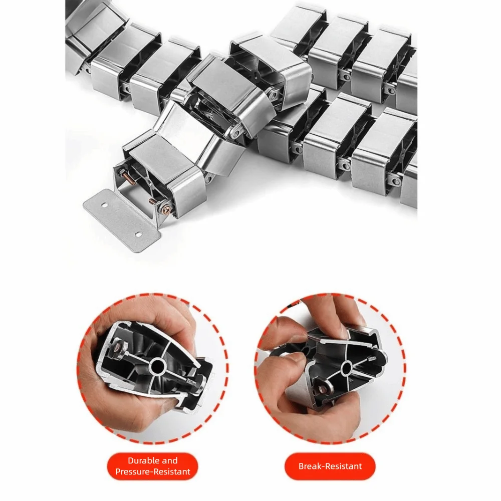 Clamp-On Design Wire Spine Cable Sleeve Quad Entry Vertebrae Structure Wire Management Workstation Snake Design