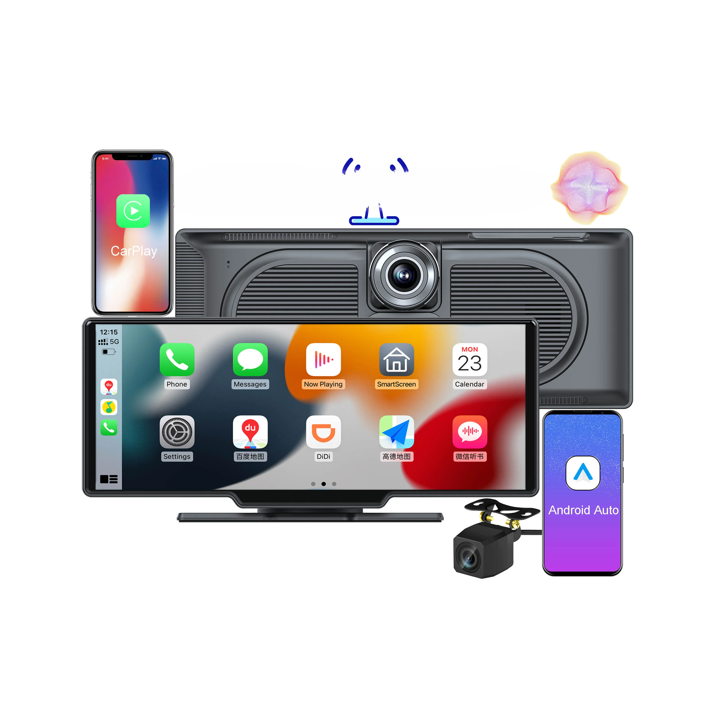 2024 New Universal Installation Free 10 Inch Car Radio Play DVD Player Carplay Android Auto Radio Pantallas Para auto