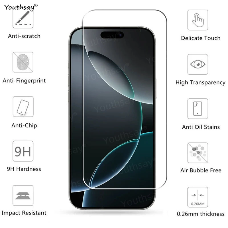 Vollklares gehärtetes Glas für iPhone 17 Pro Max Displayschutzfolie iPhone 17 16 Pro Max Bildschirmglas Telefonfolie iPhone 17 Pro Max – Detail 2