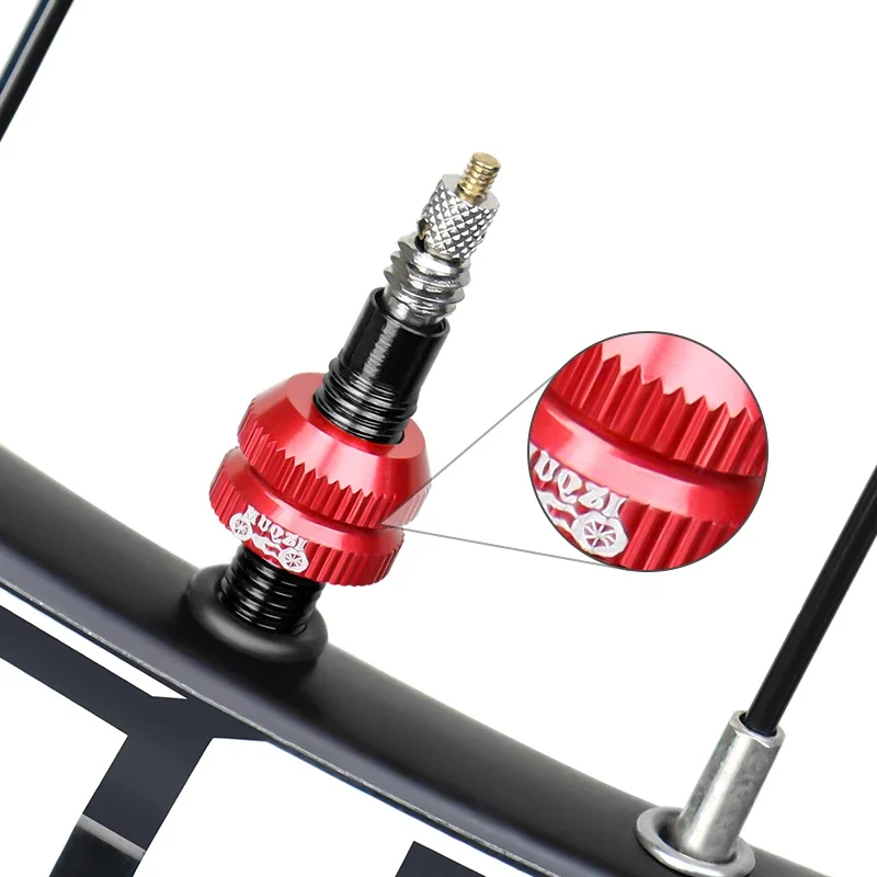 1Pair Bike Vacuum Tire Law Mouth Nut MTB Bicycle Tire Inner Tube Valve Caps Safe
