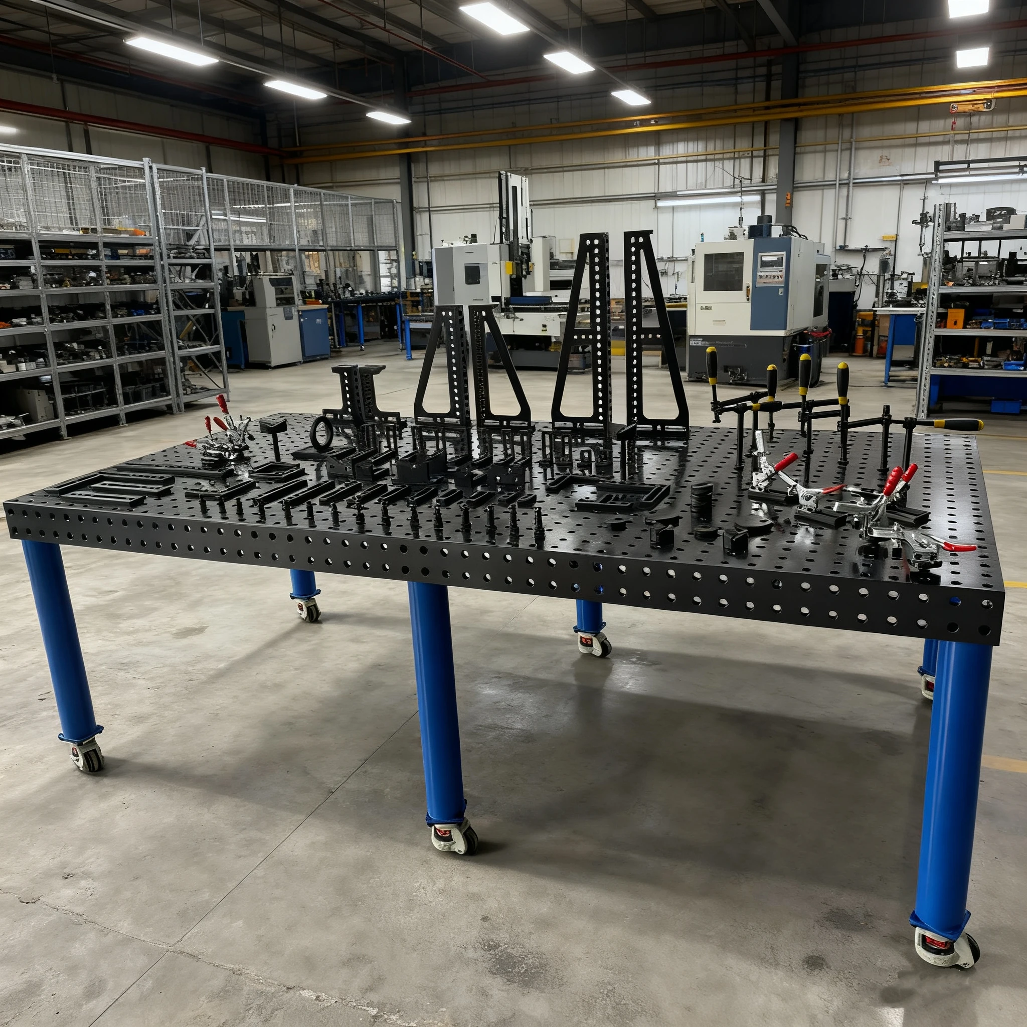 3D Welding Table New Soldering Station Q355 Steel Nitrided Surface Customizable Dimensions Clamping System Economical Welding