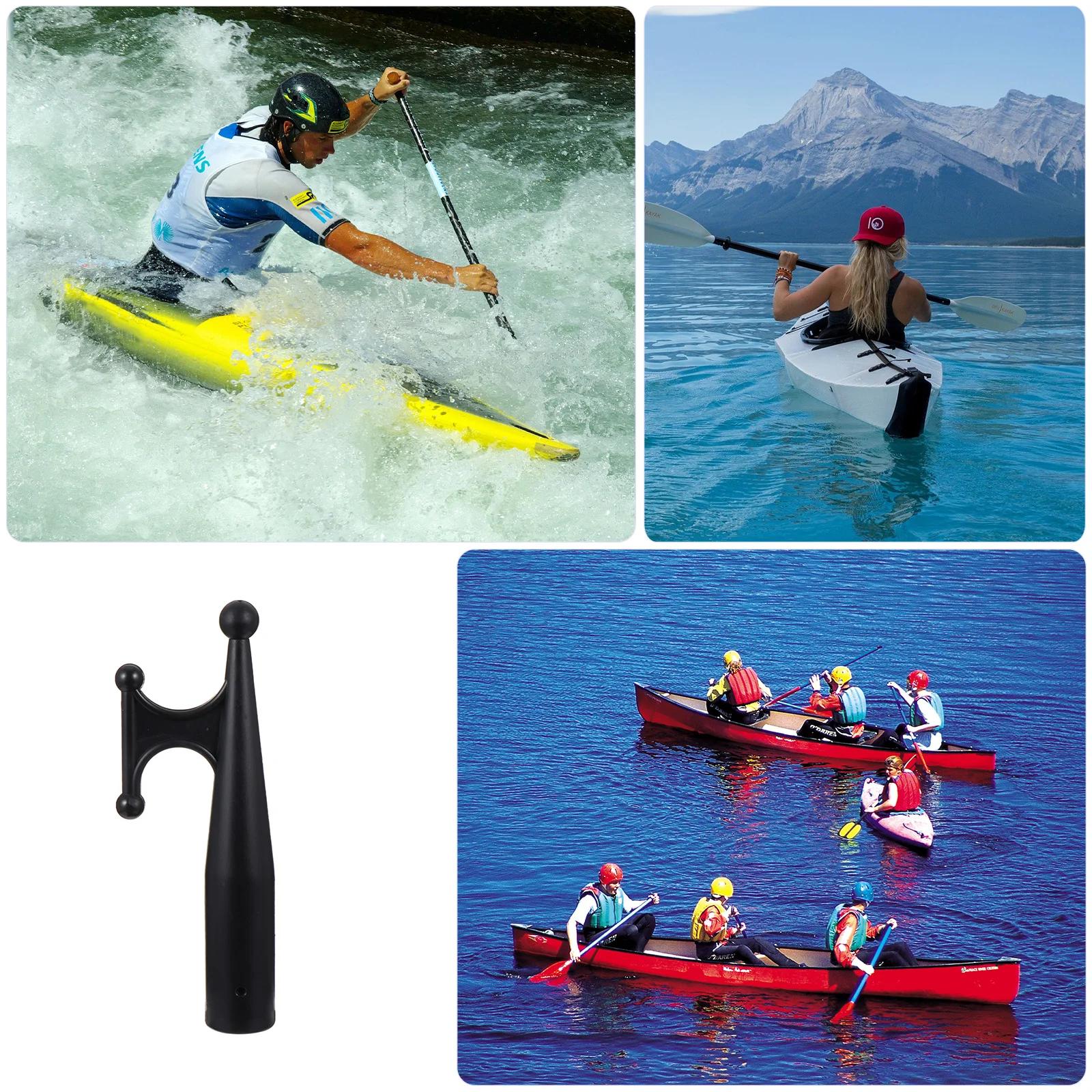 

Black Nylon Boat Hook Floating Replacement for 28mm Poles Kayak Boathook Garden Lights Hanging Objects Durable Hook Utility