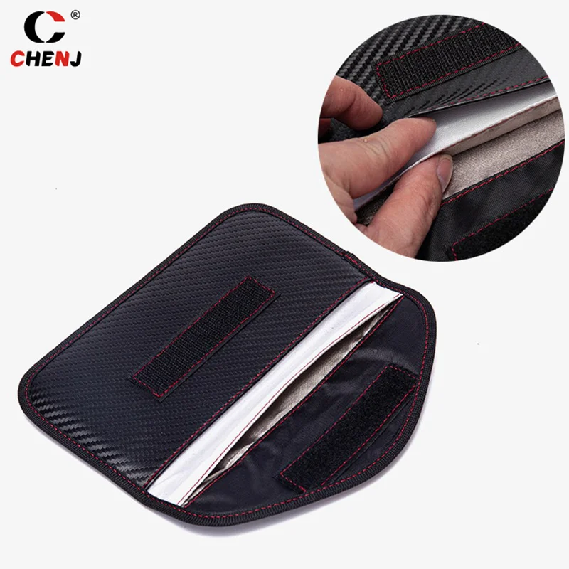 1pcs Mobile Phone RF Signal Blocker/Jammer Anti-Radiation Shield Case Bag For Keyless Car Keys Radiation Protection Cell Phone