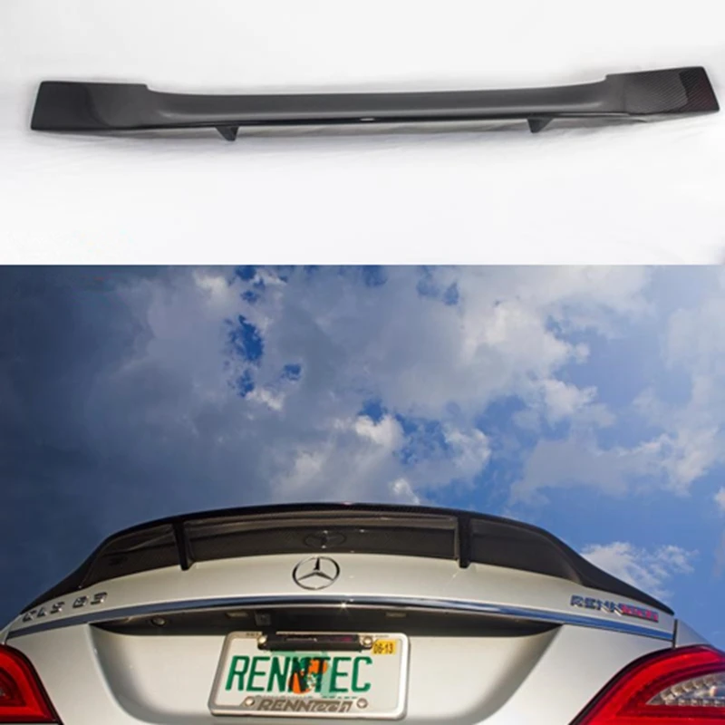 CLS-Class Renntech Style Carbon Fiber Trunk Spoiler for Benz W218 CLS300 CLS350 CLS500 CLS550 CLS63 AMG 2012 - 2017