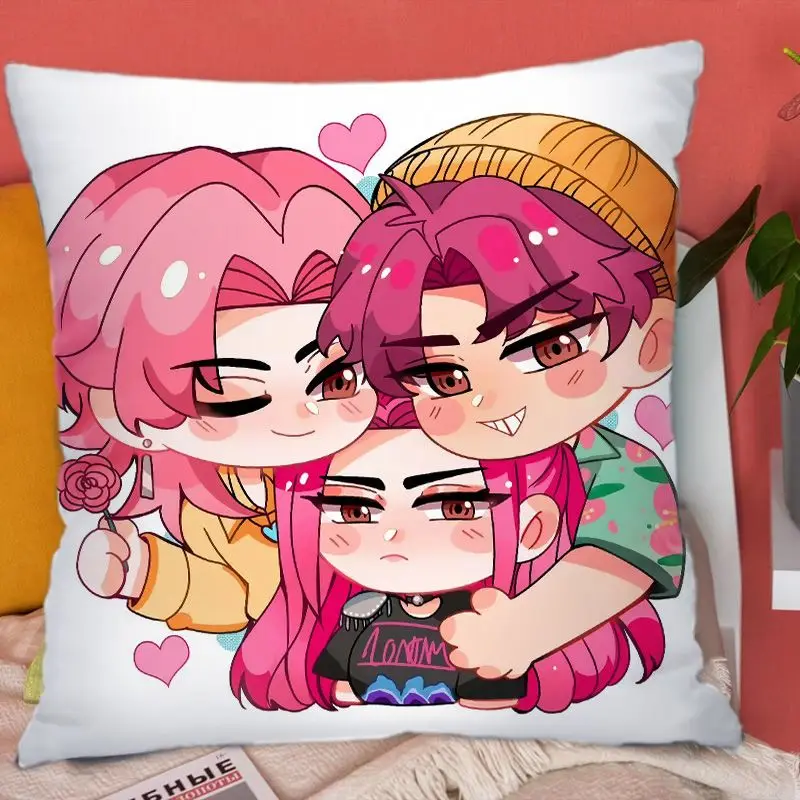 مجموعة وسائد KPOP Ma-Ra-u-der Girl-Group مربعة على الوجهين - بدون وسادة أساسية. غرفة، أريكة، ديكور غرفة النوم، مهجع
