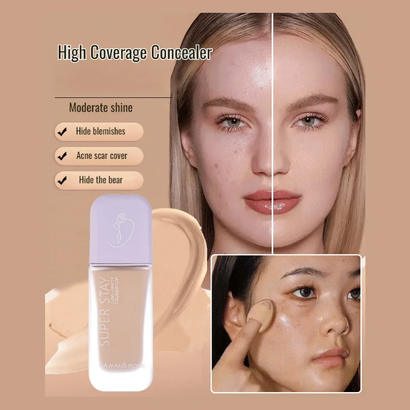 

Moisturizing skin care small square bottle foundation waterproof -removable foundation cream
