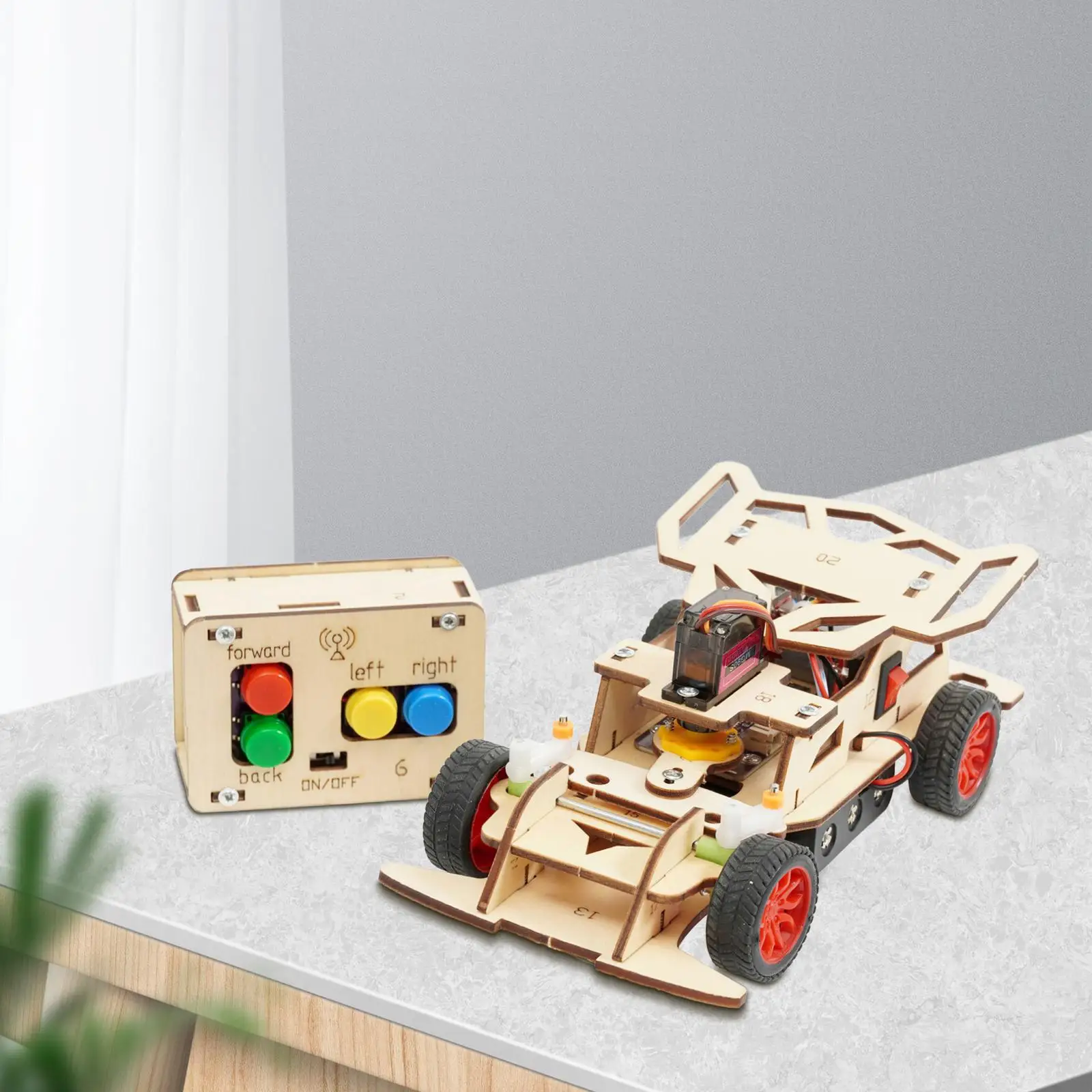 

RC Car Toy Wooden Science Kits Educational Teaching Materials Early Learning for Boys Girls Teens Ages 8+ Year Old Children