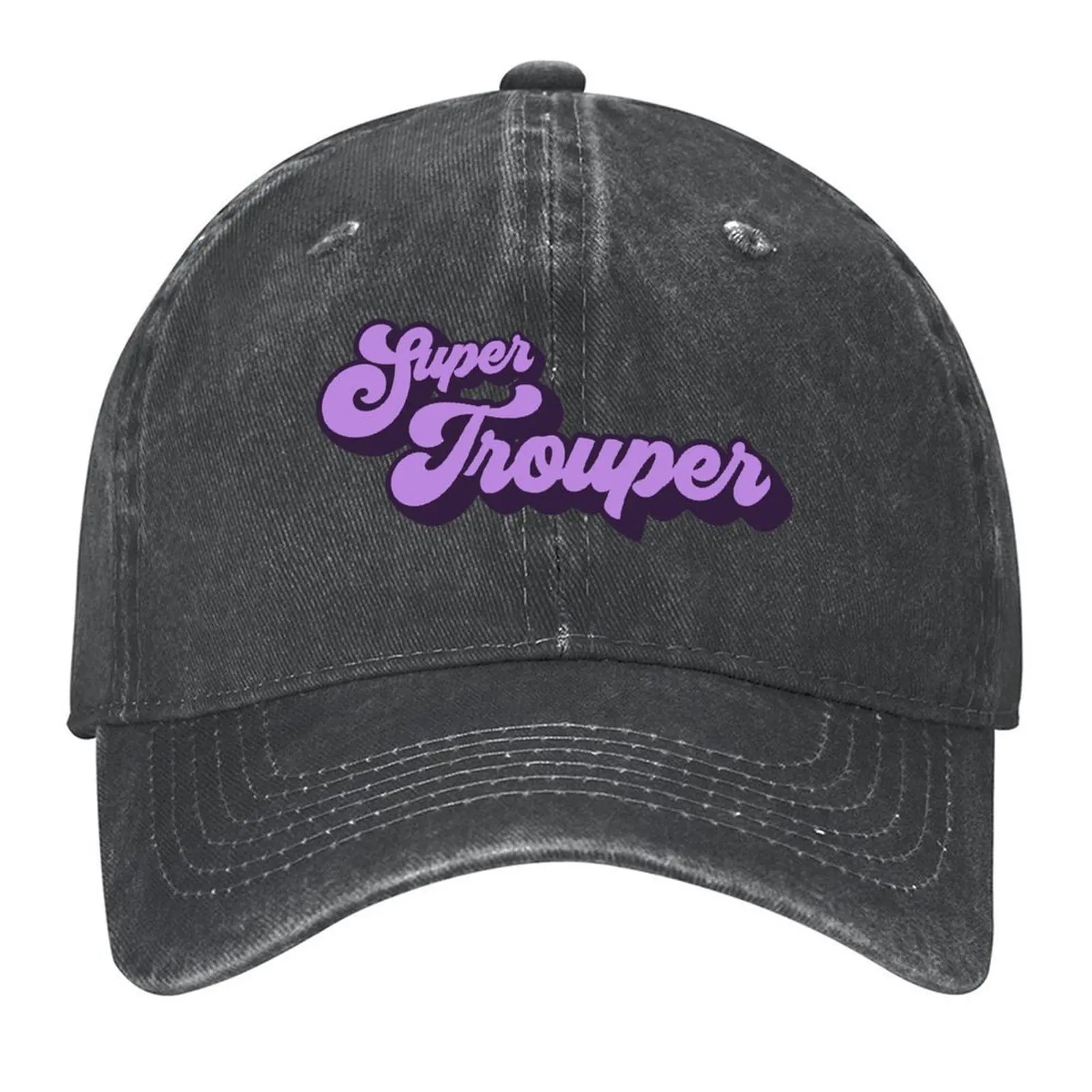 

Super Trouper Baseball Cap black Male hat cute Military Cap Man Men Golf Wear Women's
