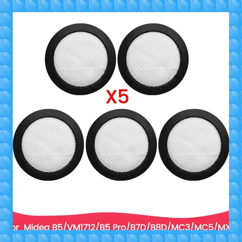 

ETRT 5PCS Vacuum Filter Accessories Fit For Midea B5 VM1712 B5 Pro B7D B8D MC3 MC5 MX3 Mite Remover Accessories Replacement