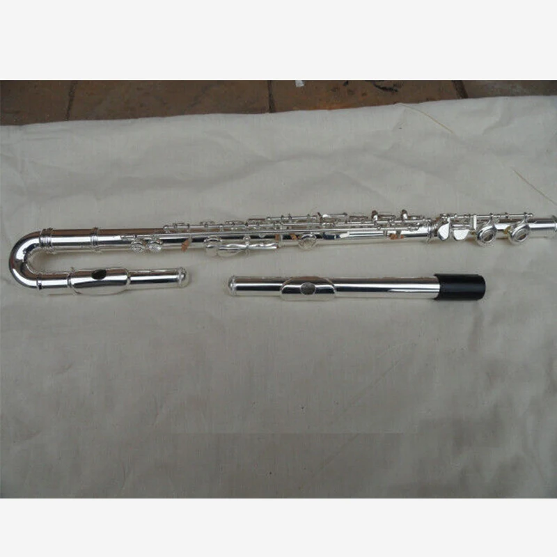 E split symphonic elbow 16 hole closed silver plated flute with box