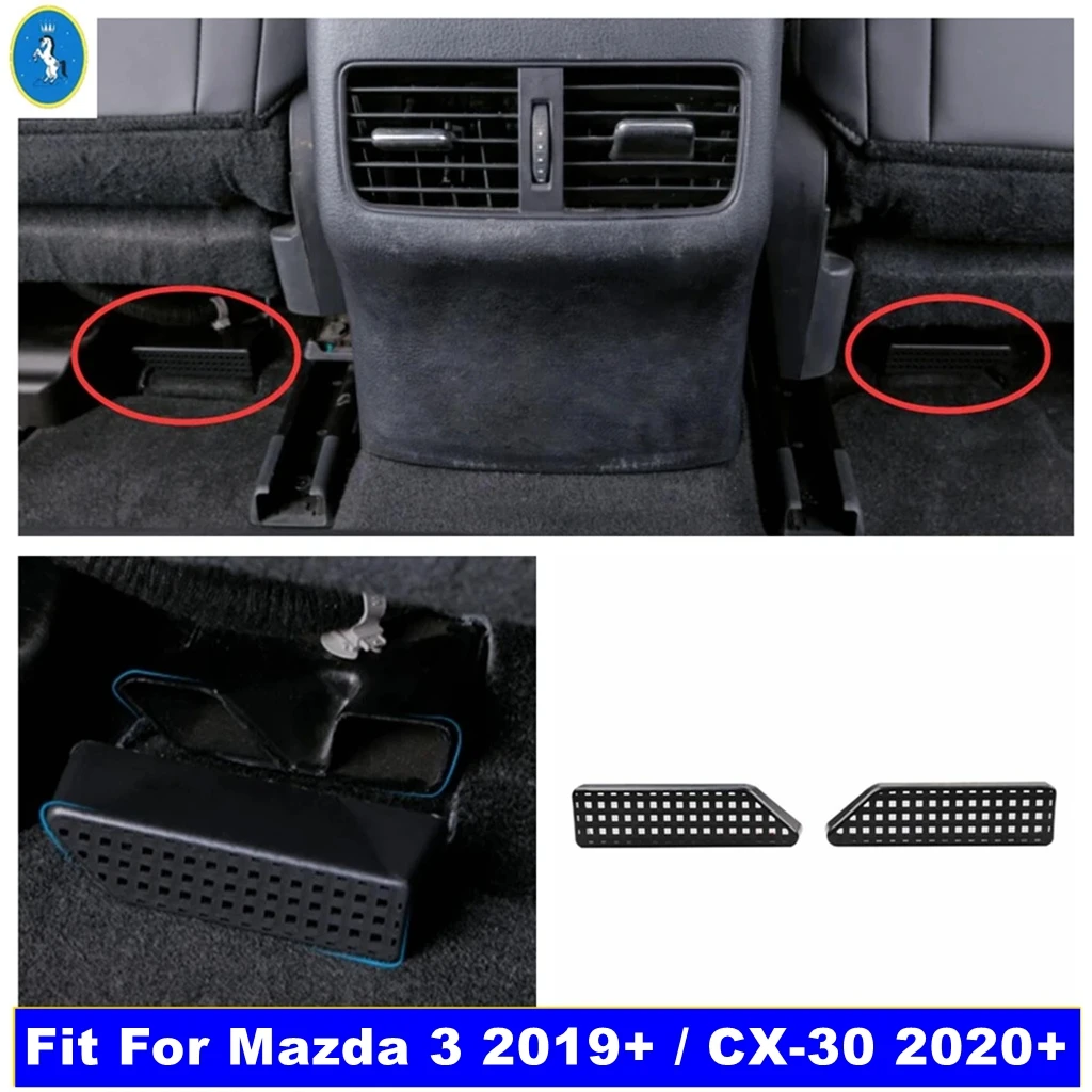 

Car Under Seat Floor Air Condition AC Heater Air Vent Outlet Cover Trim For Mazda 3 2019 - 2022 / CX-30 2020 - 2022 Accessories
