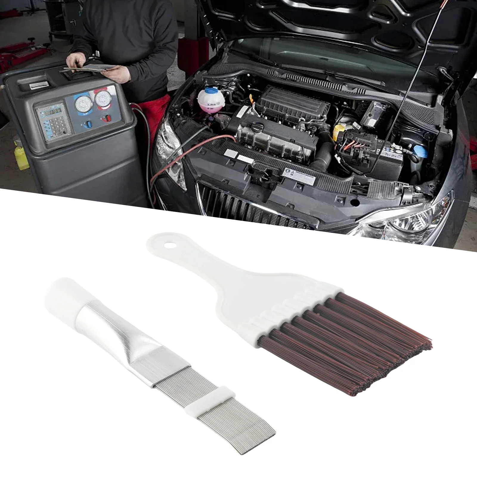 1Set Universal Car Radiator Condenser Fin Comb Car Cooling Condenser Comb With Air Conditioner Fin Cleaner Cooler Repair Tools