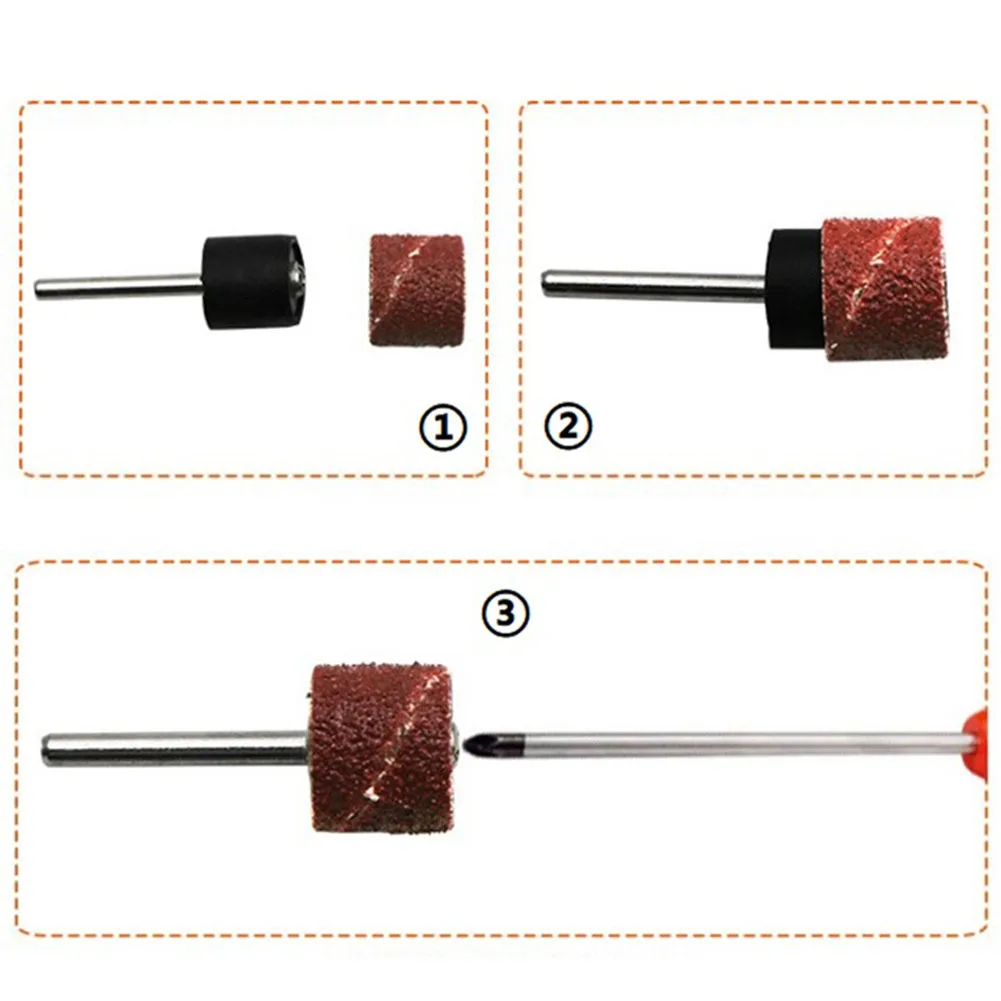 샌딩 드럼 그라인딩 헤드, 연마 로터리 도구 키트, 연마 사포 로드, 사포 링, 22 개, 신제품