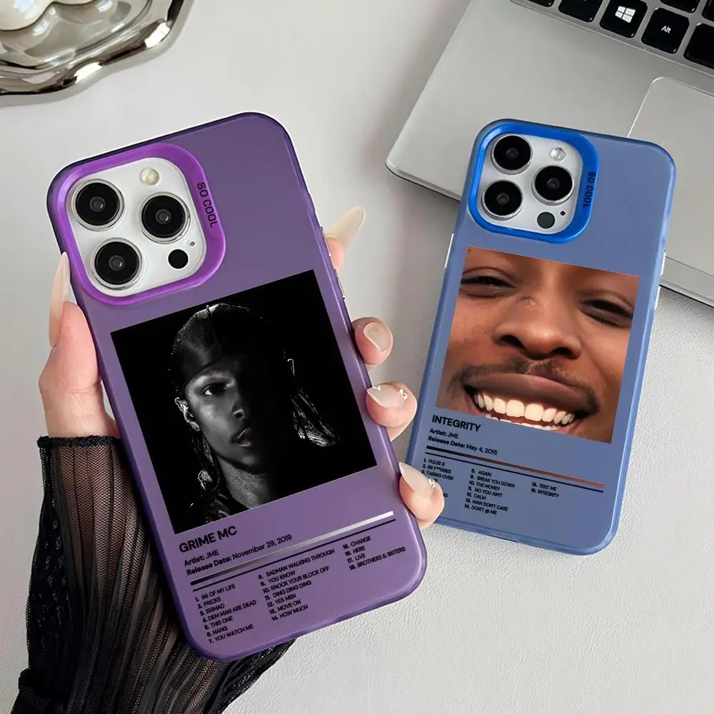 Capa de Celular J-JME Matte Laser Aurora para iPhone 17 16 15 14 13 12 11 Pro Max Air, Capa Protetora à Prova de Choque
