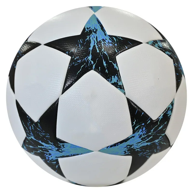 Pallone da calcio antiscivolo di alta qualità, taglia ufficiale 5, materiale PU, senza cuciture, per adulti, squadra di portiere, partita all'aperto, gioco di allenamento di calcio