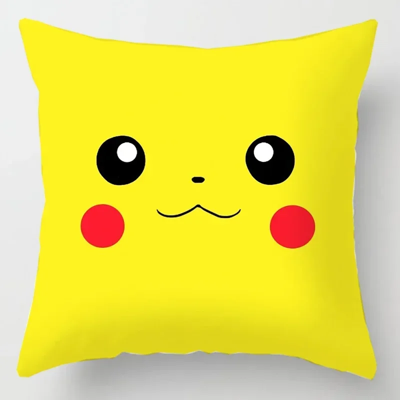 Anime Pokemon Pikachu Kissenbezüge Deko-Spielzeug für Zuhause Büro Sofa Cartoon Charizard Actionfigur Quadratische Kissenhüllen Spielzeug Geschenk