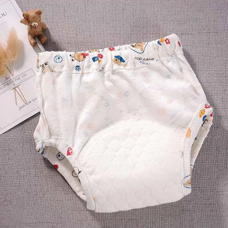 Baby Reusable Washable Diaper Pant Infant Potty Training Cloth Pocket Nappy Panties Diapers 6 Layers Cover Wrap Suits Girls Boys