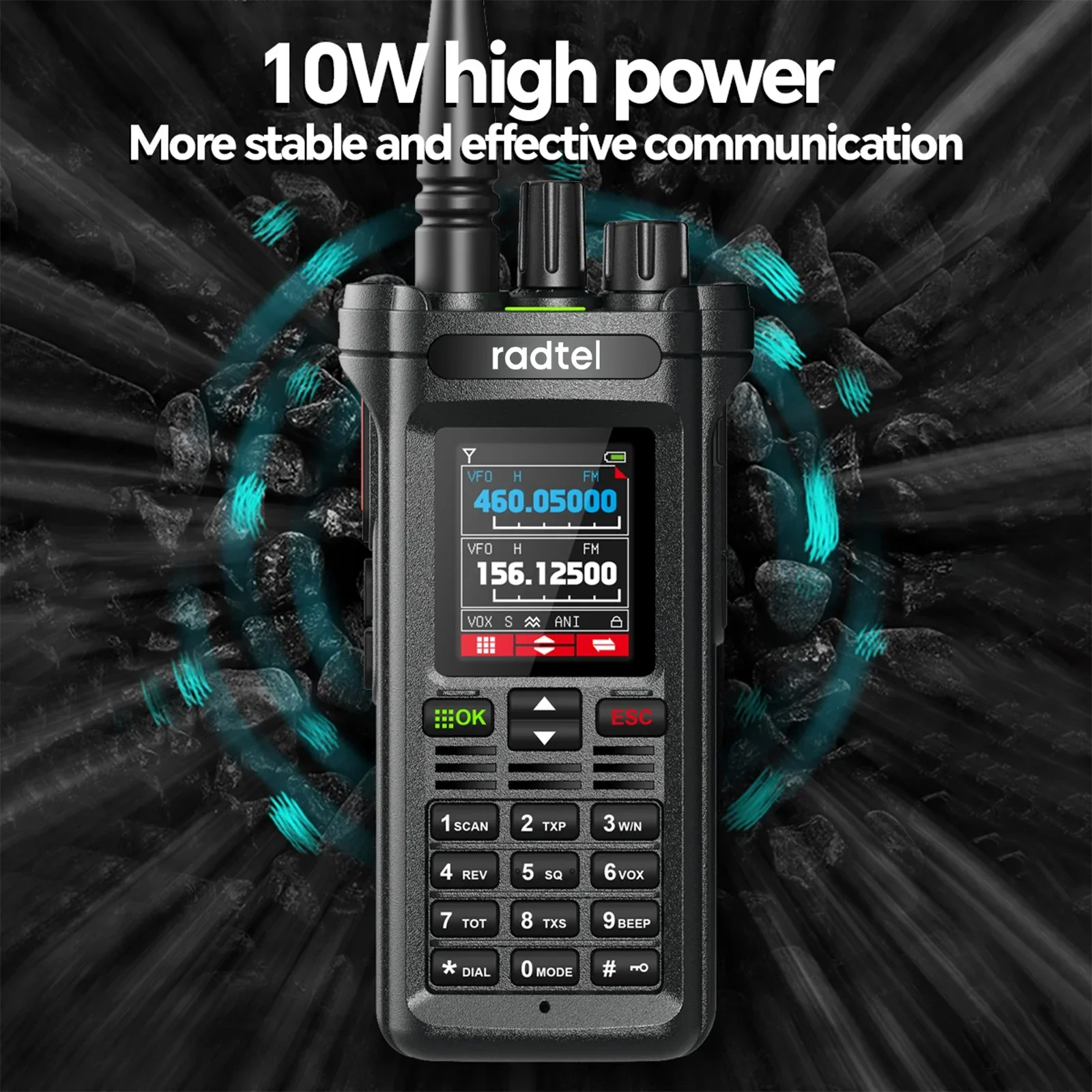 Radtel RT-751 듀얼 밴드 워키토키, 아마추어 햄 라디오, 199CH HT USB-C 배터리, NOAA FM AM 양방향 라디오, 10W 에어 밴드