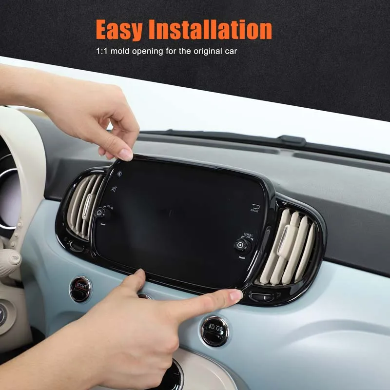 

Для Abarth 595 695, Fiat 500 (2016-2024) — накладка на центральную консоль из карбона (ABS), для модификации интерьера, автозапчасть