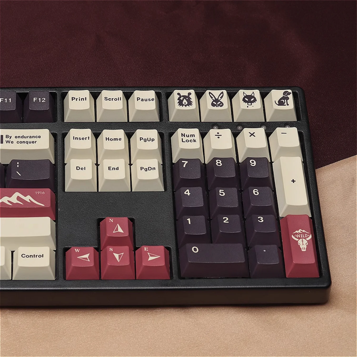 

Camping GMK Camping Cherry Keycaps Pbt 130 Keys Heat Sublimation Coloring for 60/64/84/98/108 Mechanical Keyboards