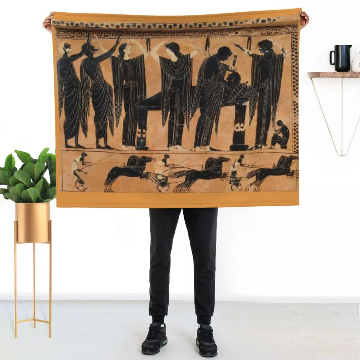 Ancient Greek Funerary Scene Throw Blanket Blankets For Sofas Custom Retros Softest Thins for winter Blankets