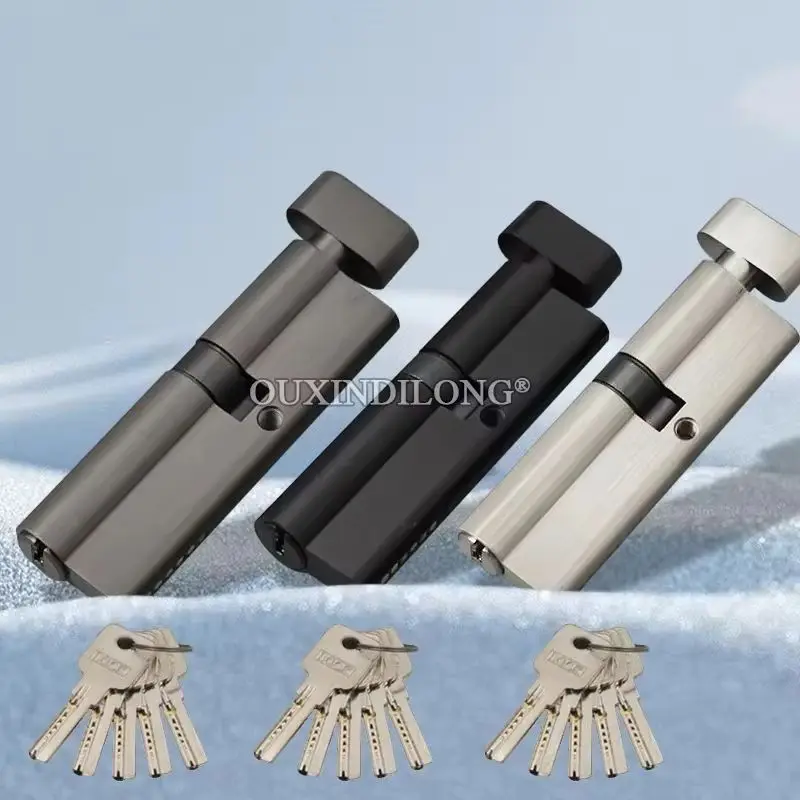 Stock 1Piece European Solid Brass Mortise Door Lock Cylinder Small Partiality Lock Core Single Open Door Lock Gall Repair Parts