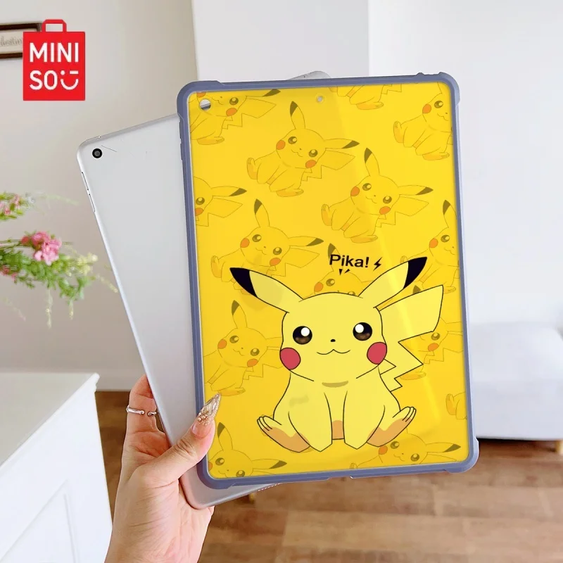 

Miniso Pokemon Pikachu iPad blueTransparent anti-Drop case, suitable for iPad Pro 2022/2024,iPad Air3/5th, Mini 6,iPad 6/10th