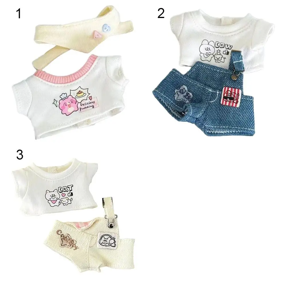 10CM 의류 액세서리 멀티컬러 티셔츠 바지 정장 사진 소품 드레스 갈아입기 게임 만화 동물 롬퍼스 면