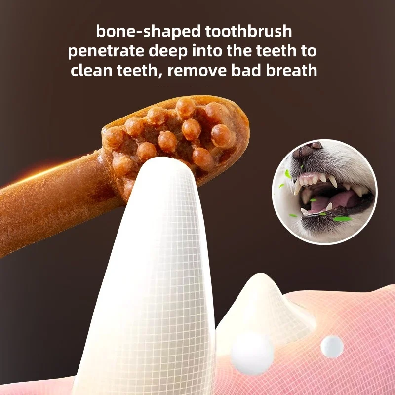 Dog Snacks Teeth Grinding Stick Puppies Medium and Large Dogs Teeth Bone Teddy Bears Bite Tolerance Training Dog Snacks Pet Food