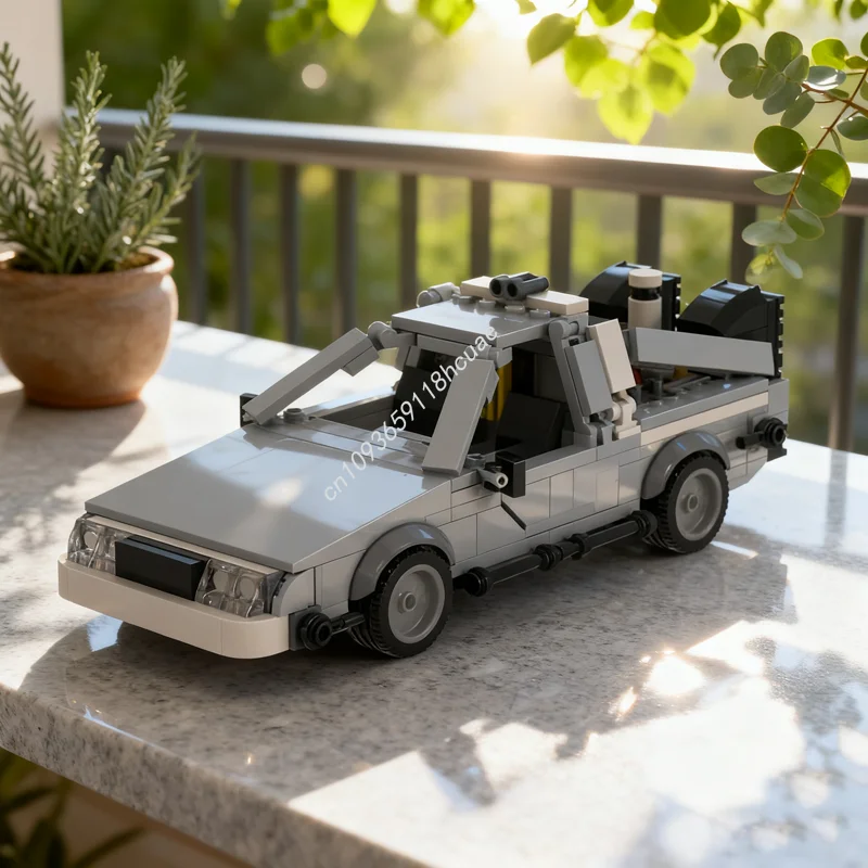 284 قطعة MOC Delorean آلة الزمن العودة المستقبل نموذج اللبنات الهندسة المعمارية هدايا عيد الميلاد تجميع فكرة لعبة الطوب للأطفال #1