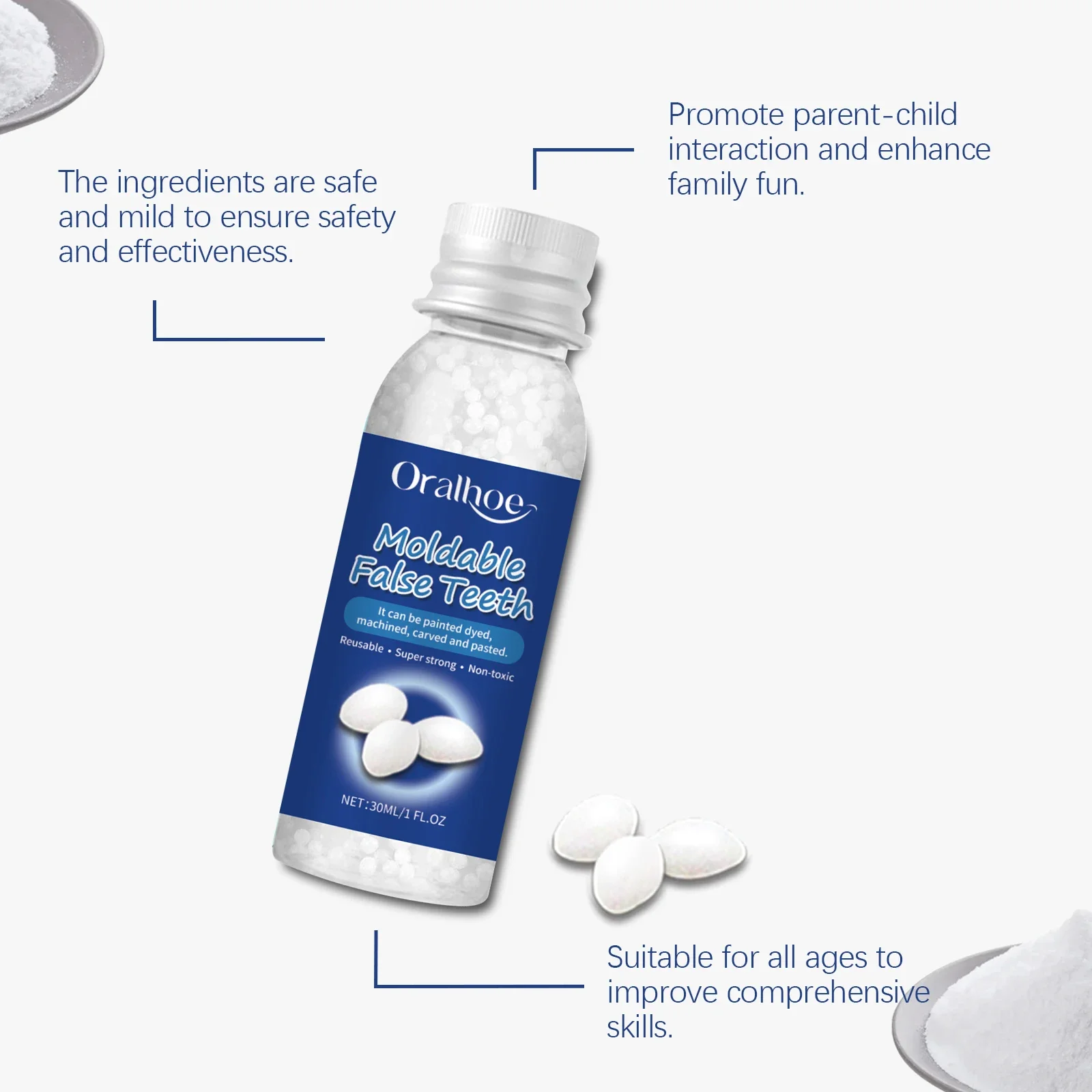 أسنان كاذبة قابلة للتشكيل غراء صلب تحديد الأسنان المكسورة المفقودة لتقوم بها بنفسك طقم أسنان الهالوين لاصق إصلاح الأسنان المزيفة المؤقتة 2026