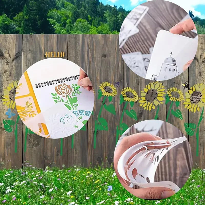 Butterfly Flower Painting Template, Original, DIY Theme Painting, Garden Fence, Handmade Painting Creation