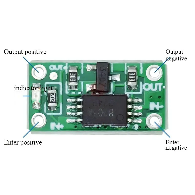 Verpolungsschutzgerät 3,7V 5V 7,4V 12V Batterie-Umkehrmodul 4A Schutz vor Falscher Verbindung Stromversorgung Plus- und Minuspol – Detail 2