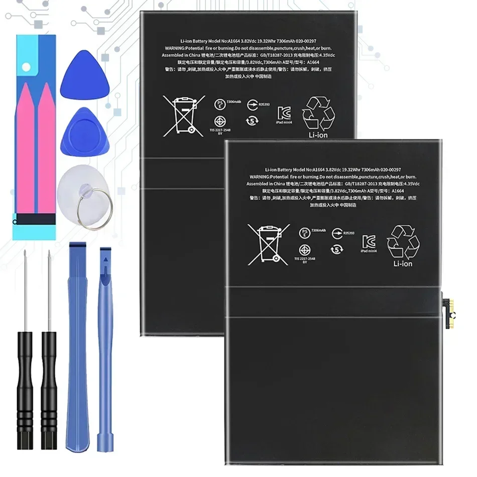 Batería para tablet iPad 6 Air 2 A1566 para iPad 5 Air 1 A1474 A1475 A1893 10.2 Mini 2 3 4 5 Pro 9.7 10.5 11 12.9 2