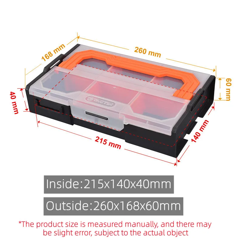 Imagem -06 - Multi-grade Empilhável Tool Box Peças Caixa de Armazenamento Parafusos Organizador Plastic Small Box Hardware Tool Case Oficina Gabinete